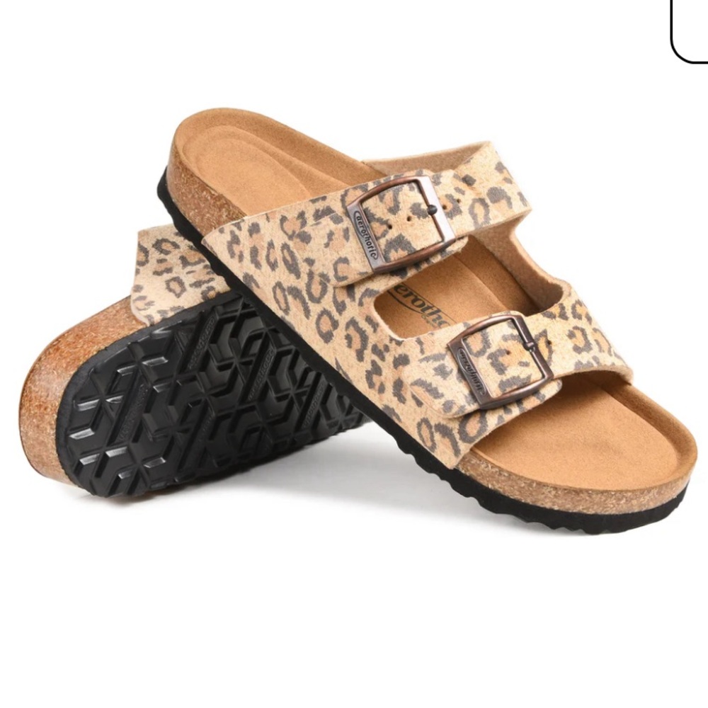 Brand new in box aerothotic leopard sandals